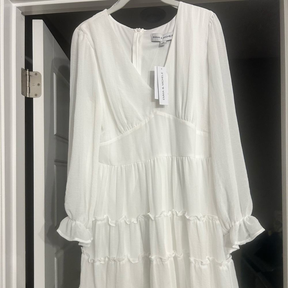 Emma & Michele White Dress Brand New with Tags